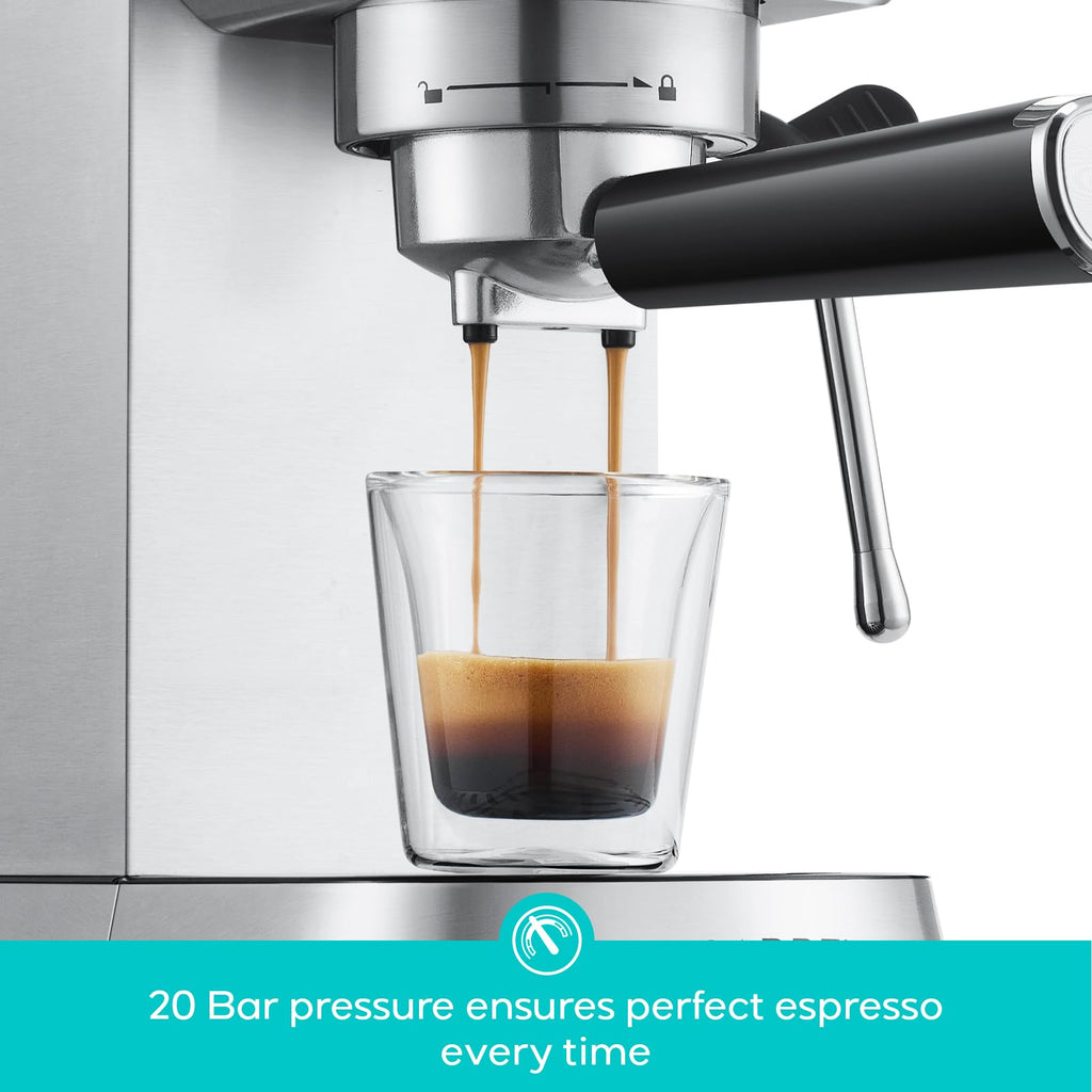 Stainless Steel Espresso Machine with Steam Wand