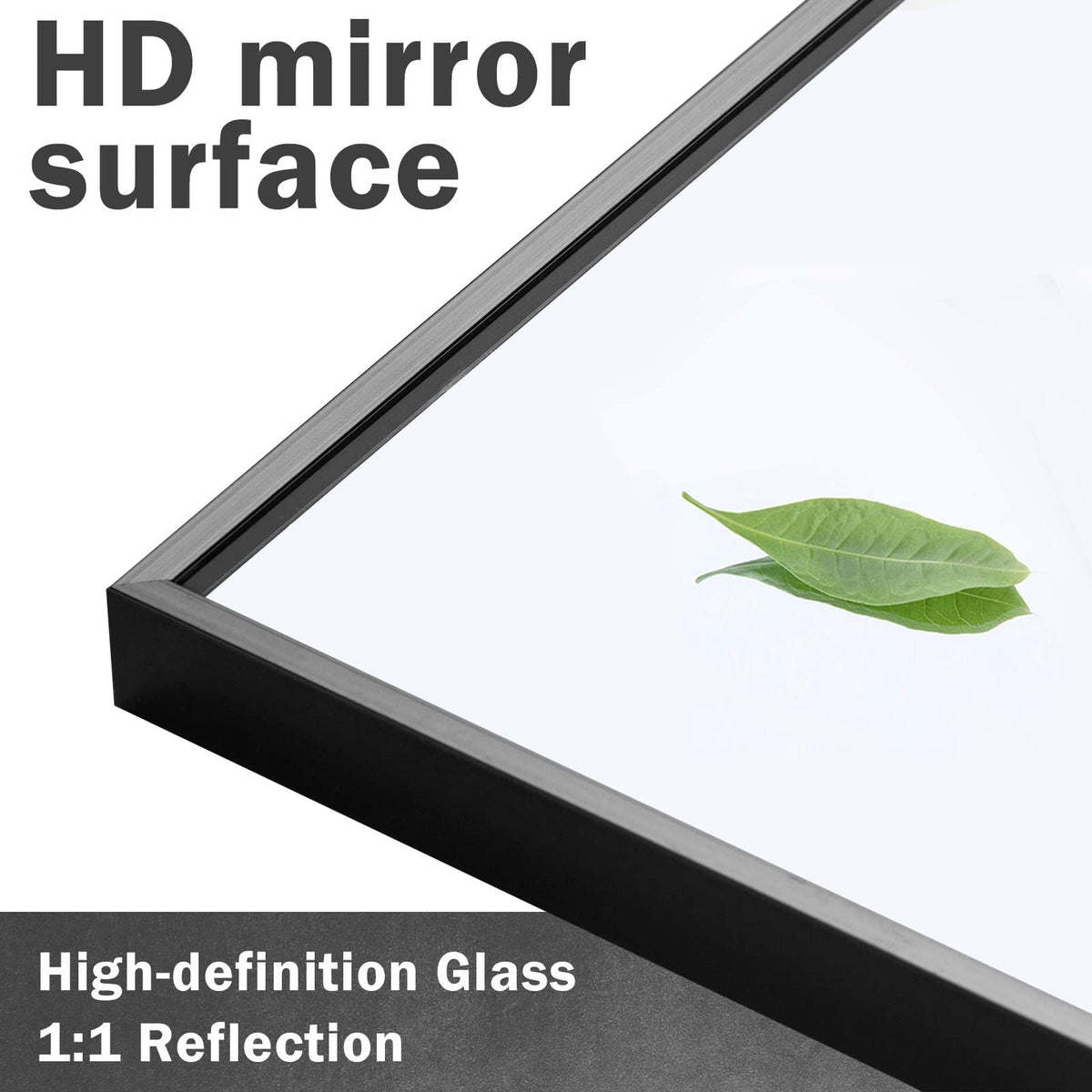 Full Length Mirror, 64"x21" Body Mirror with Stand Floor Standing Wall-Mounted Hanging or Leaning Against Wall