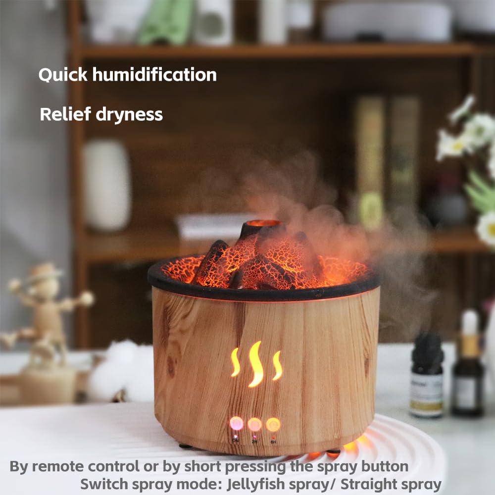 Volcano Essential Oil Diffuser Jellyfish Mist 260ml Aromatherapy Humidifier