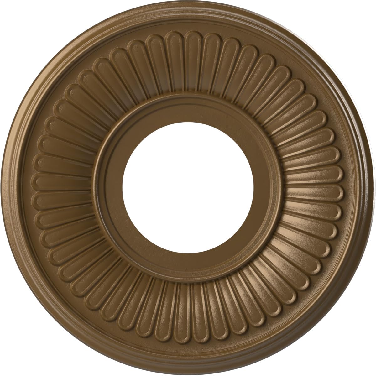 Berkshire Thermoformed PVC Ceiling Medallion (Fits Canopies up to 4 1/2"), 10"OD x 3 1/2"ID x 3/4"P