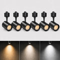 6 Pack Black H Type LED Track Lighting Heads, 10W 800LM Dimmable Ceiling Spotlights, 3CCT 3000K/4000K/5500K, CRI 90+