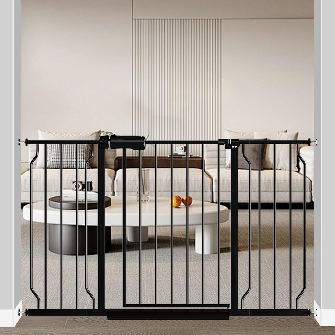 48-53 Inch Extra Wide Baby Gate Easy Walk-Thru Child Safety Gate