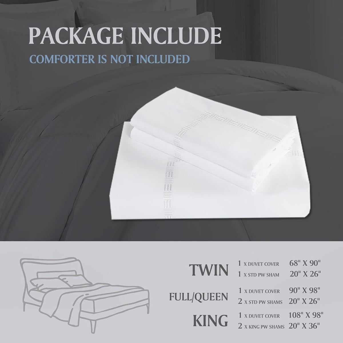 55% Tencel Lyocell 45% Cotton Blend Duvet Cover Set