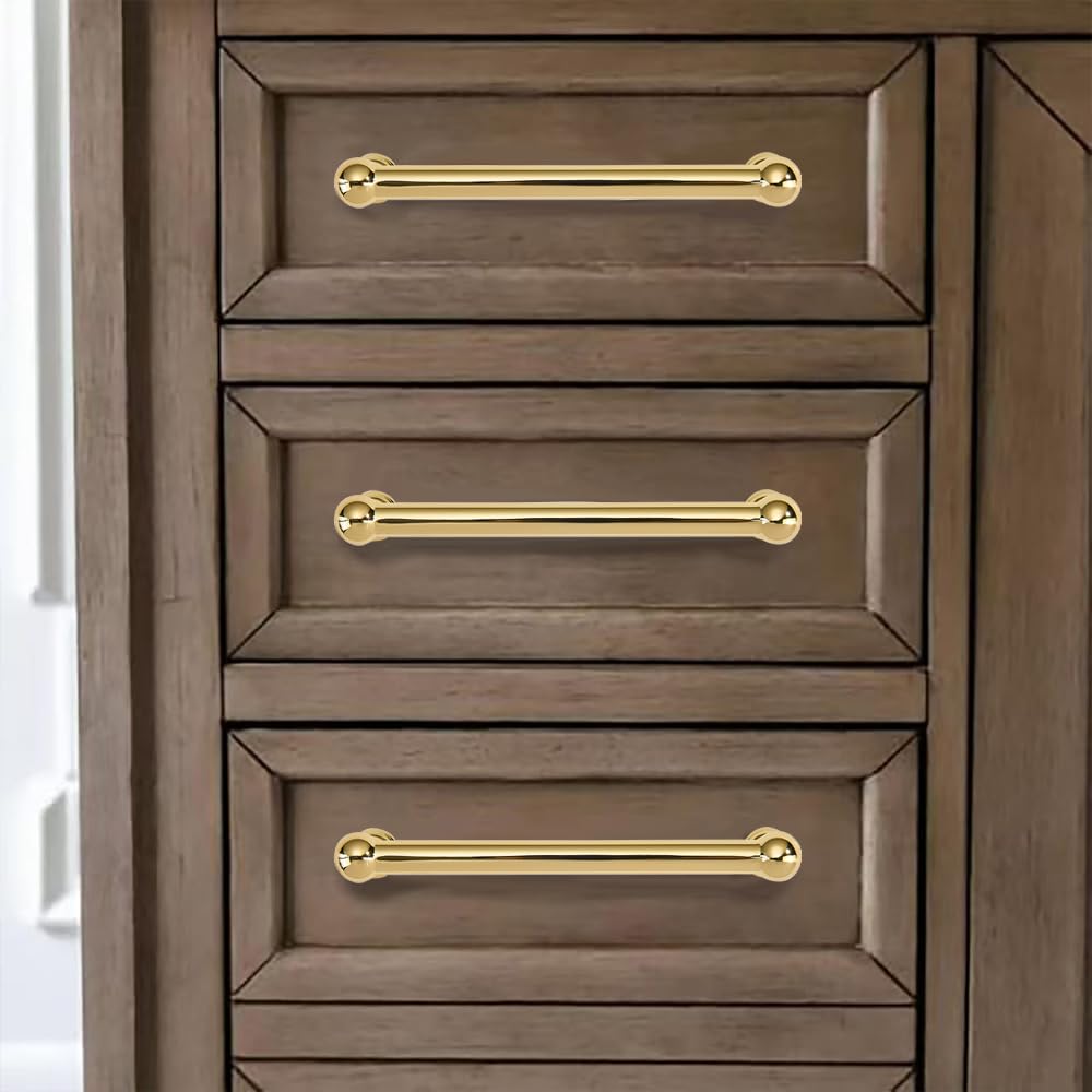 Appliance Handle Pull 18 Inch Hole Center Polished Brass Cabinet Pulls Heavy Duty Solid Polished Gold Cabinet