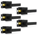 Privacy Door Levers, 5 Pack Matte Black Door Handles, Bed and Bath Door Locksets Heavy Duty Keyless Interior Handles
