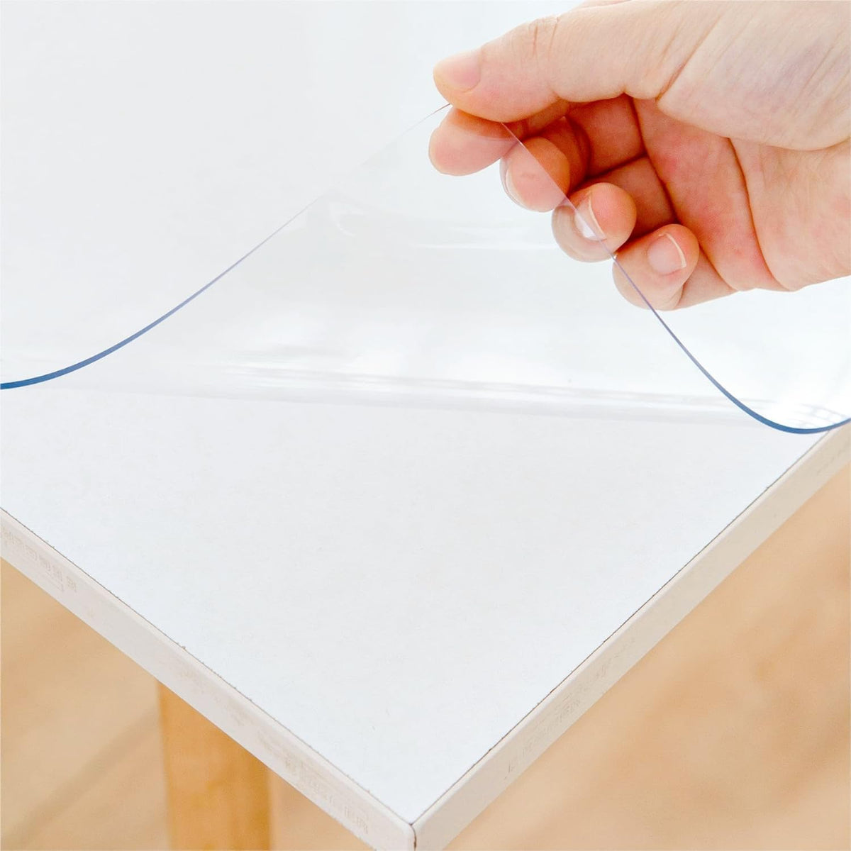 38" x 70" Clear Table Cover Protector, Waterproof & Durable, Rectangular Plastic Tablecloth