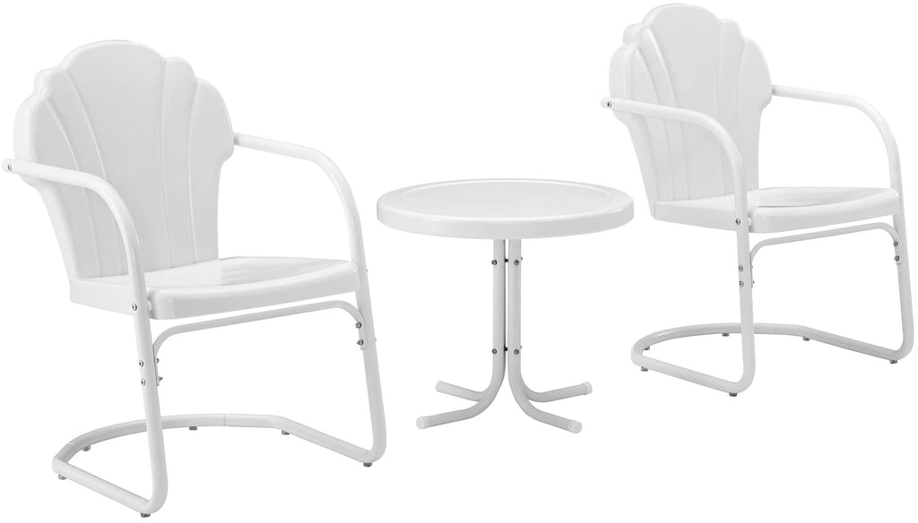 Inspired Saarinen Style Tulip 3-Piece Chair & Side Table Set