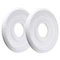 2-Pack Ceiling Medallion - 12-1/2" OD x 3-15/16" ID x 1-3/8" P - Primed Light Fixture Cover Plate for Chandeliers