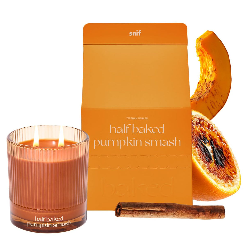 Half Baked Pumpkin Smash Non-Toxic Candle, Fall Scent, 8.5 oz