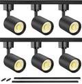 LED Track Lighting Kit with 6.6FT H Type Track Rails Black
