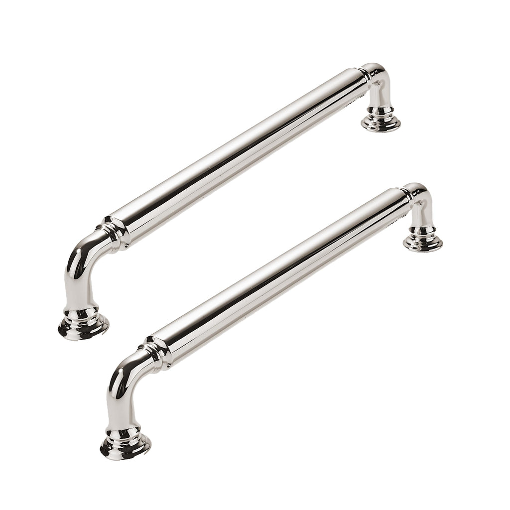 10 Pack 6 Inch Hole Center Vibrant Polished Nickel Cabinet pulls Heavy-Duty Solid Cabinet Handle Hardware Suitable
