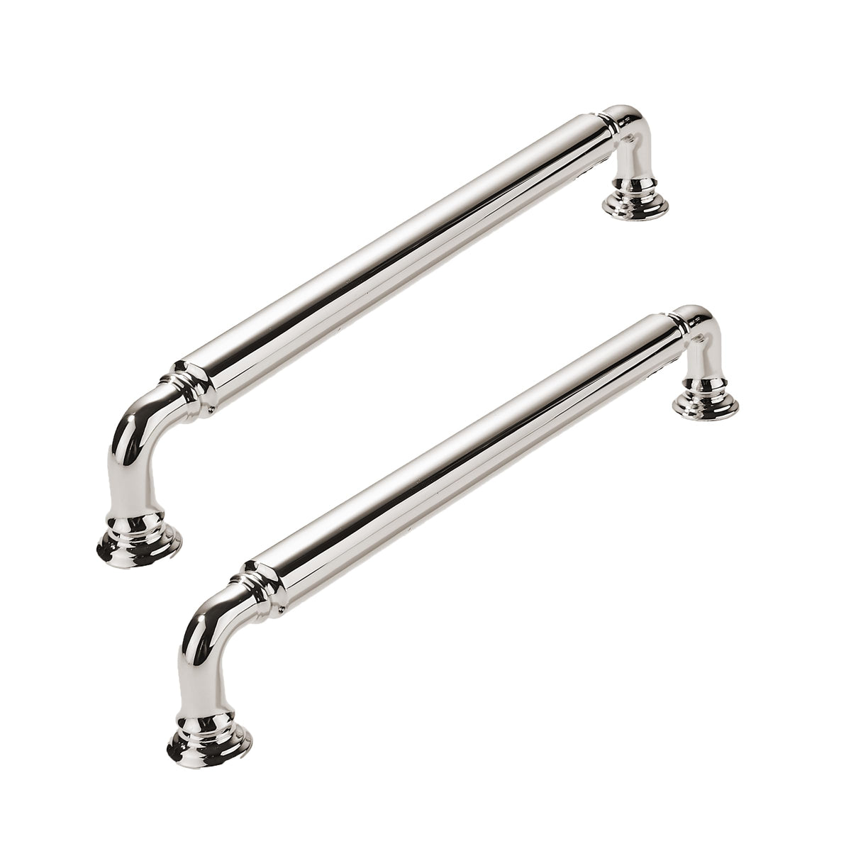10 Pack 6 Inch Hole Center Vibrant Polished Nickel Cabinet pulls Heavy-Duty Solid Cabinet Handle Hardware Suitable