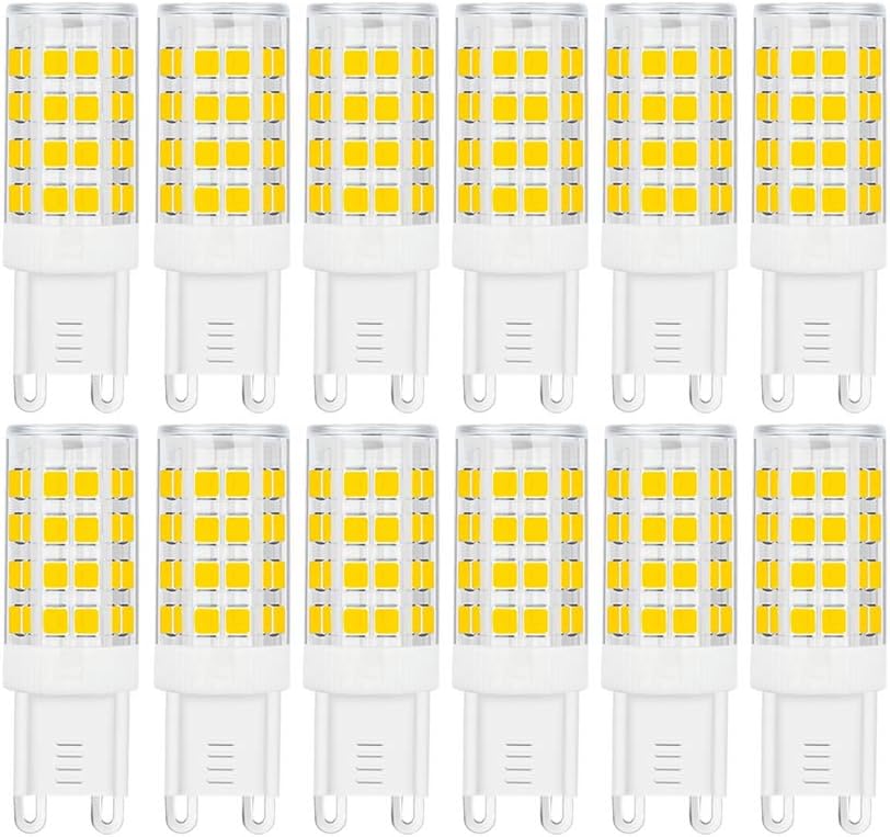 G9 LED Bulb 5W, 40W G9 Halogen Bulb Replacement, 420LM, Daylight White 6000K, AC100V-240V, G9 Base Non-Dimmable Light