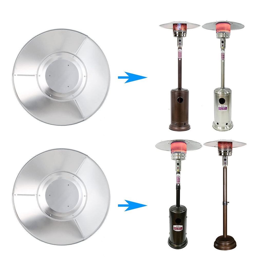 Patio Heater Reflector Shield, Aluminum Heat Reflector Shield Top for Propane Outdoor Heaters, Dome Replacement