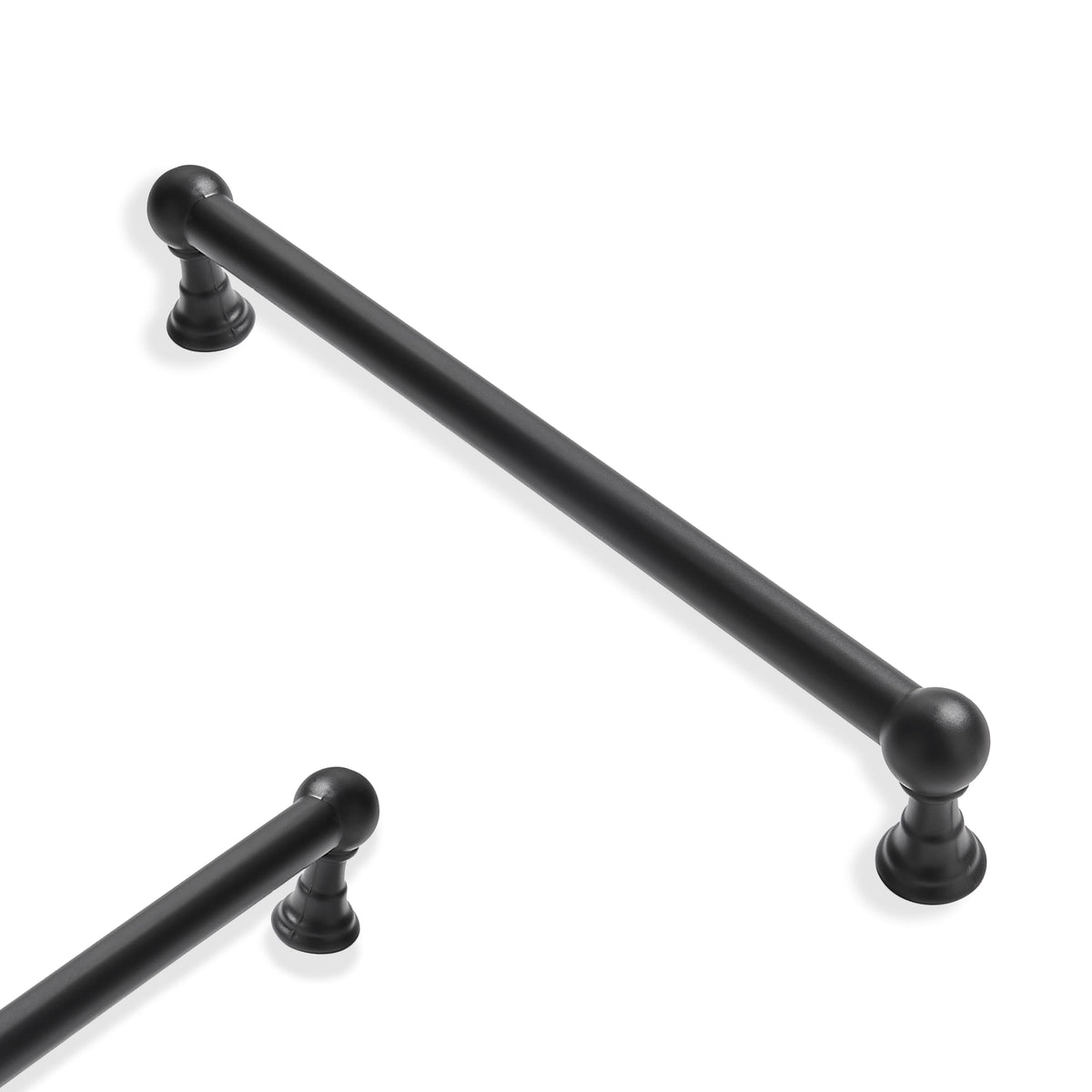 10 Pack 6 Inch Hole Center Black Cabinet pulls 100% Solid Heavy Duty Dresser Pulls Cabinet Drawer Pulls Cupboard