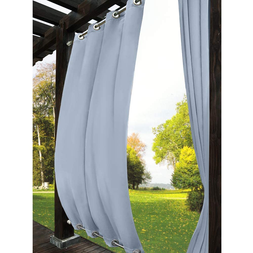 X 96L Top Bottom Aluminum Grommet Outdoor Curtain 1 Panel