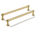 2 Pack 10 Inch Solid Kitchen Cabinet Handles Brushed Gold Heavy Duty Cabinet Pulls Drawer Pulls Cabinet Hardware