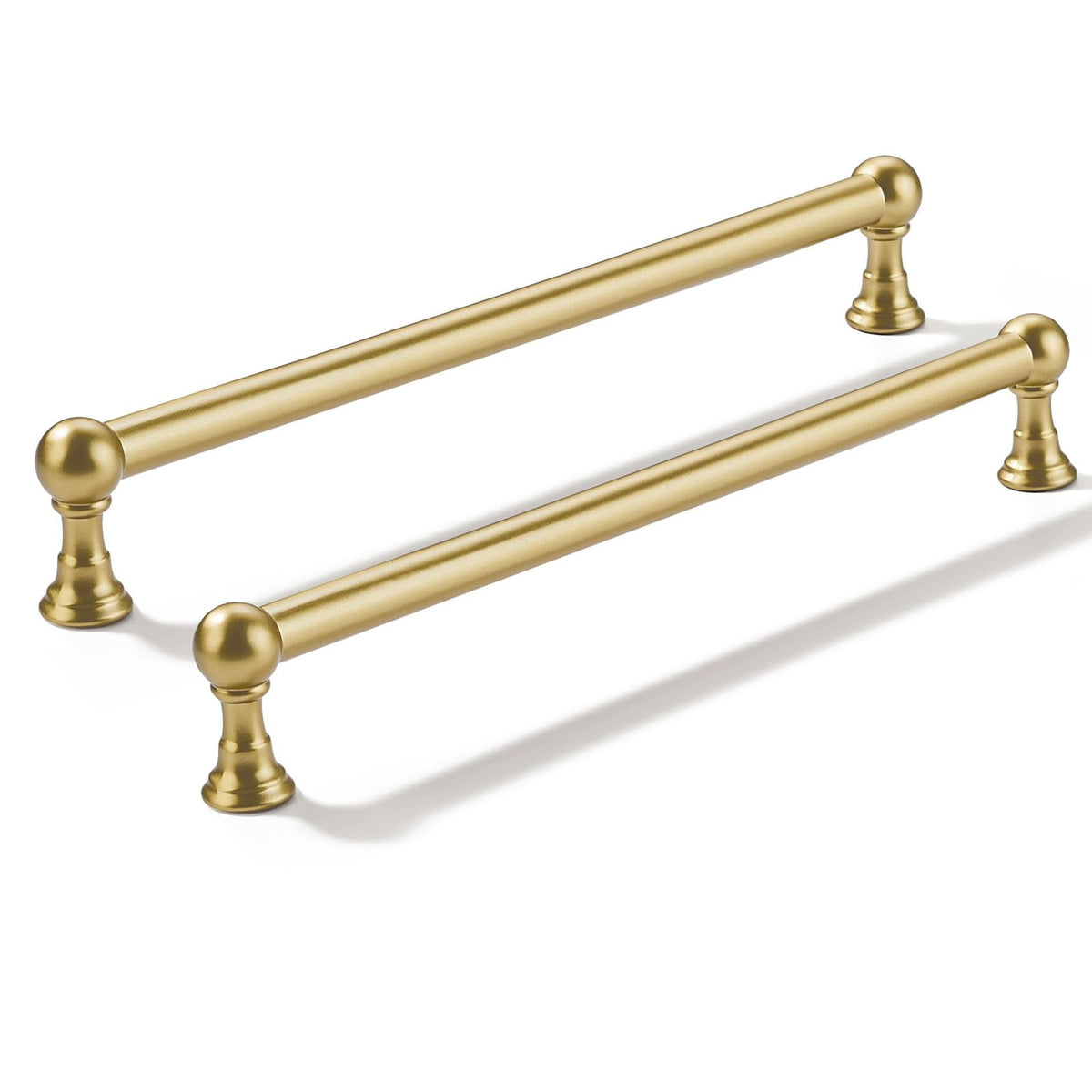 2 Pack 10 Inch Solid Kitchen Cabinet Handles Brushed Gold Heavy Duty Cabinet Pulls Drawer Pulls Cabinet Hardware