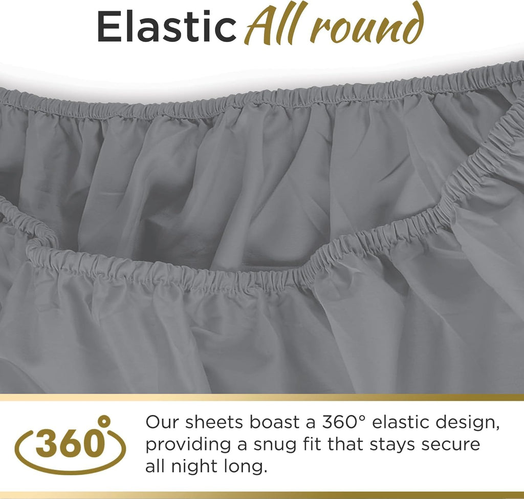 Twin XL Cotton Knit Jersey Fitted Sheets, 2-Pack, 15" Deep Pocket, 39x80