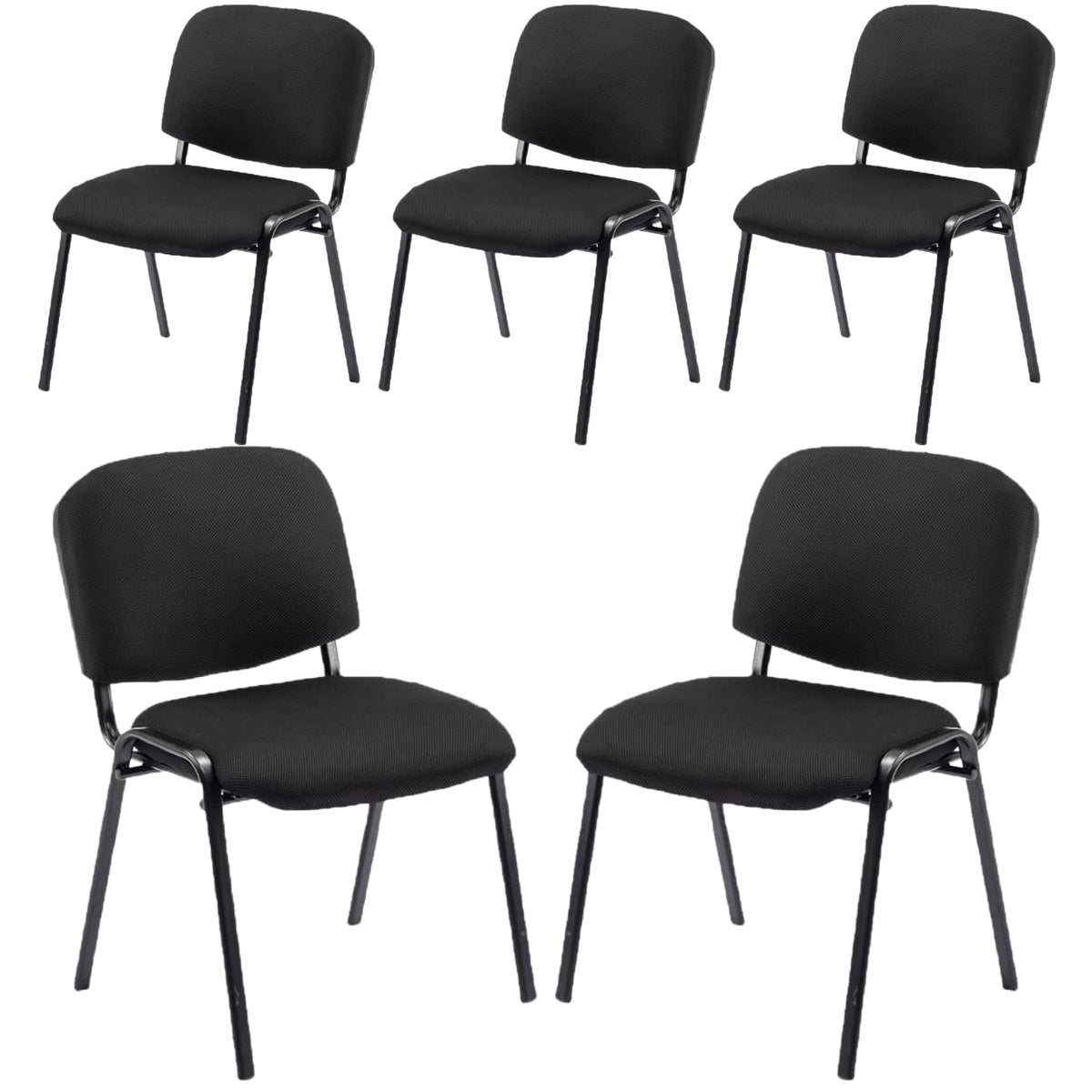 Stackable Chairs, Waiting Conference Room Office Reception Chair Armless Guest Stacking Chair for Breakroom Banquet
