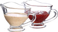 SET OF 2 Glass Gravy Boat - 7 oz with Handle Creamer Pitcher for Dining, Sauces, Salad Dressing Home Decor