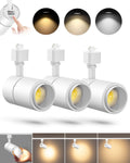 Zoomable 20W LED Track Lighting Heads H Type, White 3 Pack