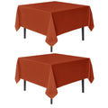 Square Tablecloths Fall Table Cloth, Rust, 85x85 Inch, 2 Pack