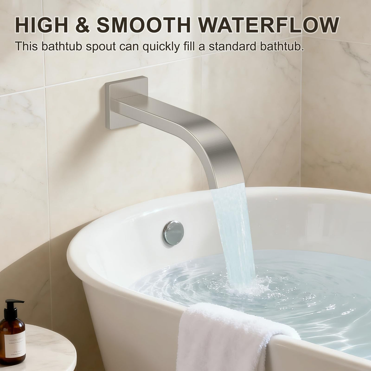 Shower System with Tub Spout, 12" Shower Head Bathtub Faucet Set