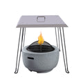 Fire Pit Heat Deflector, 24''x24''x24'' Outdoor Stainless Steel Fire Pit Cover Square Fire Pit Burner Cover to Push