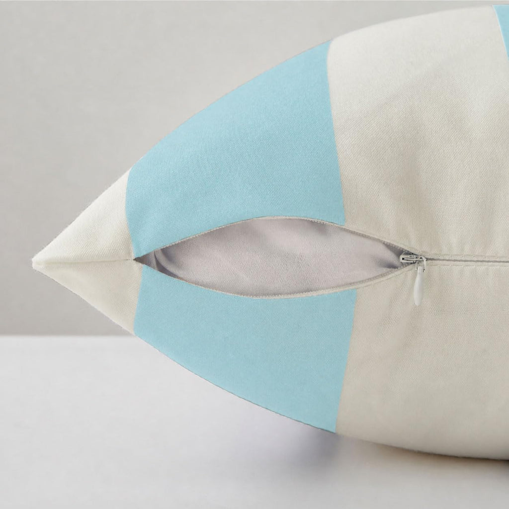 Outdoor Pillow Covers 16x16 Light Blue Striped Outdoor Decor 007O16