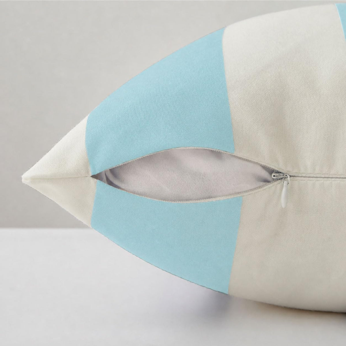 Outdoor Pillow Covers 16x16 Light Blue Striped Outdoor Decor 007O16