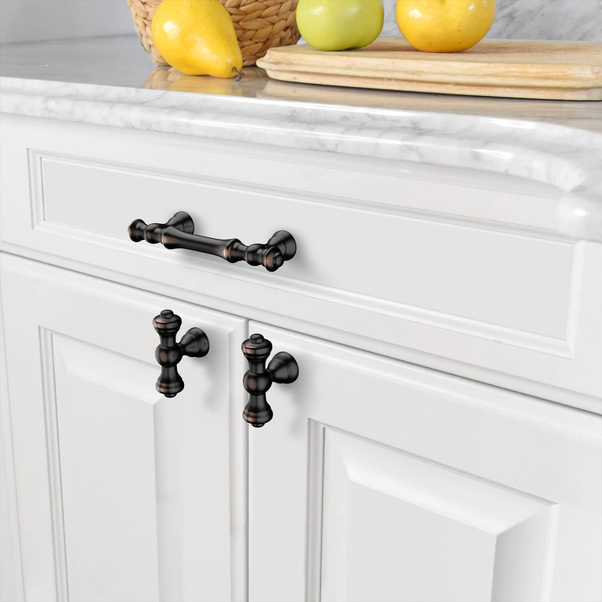 10 Pack Oil Rubbed Bronze Cabinet Pulls 3"