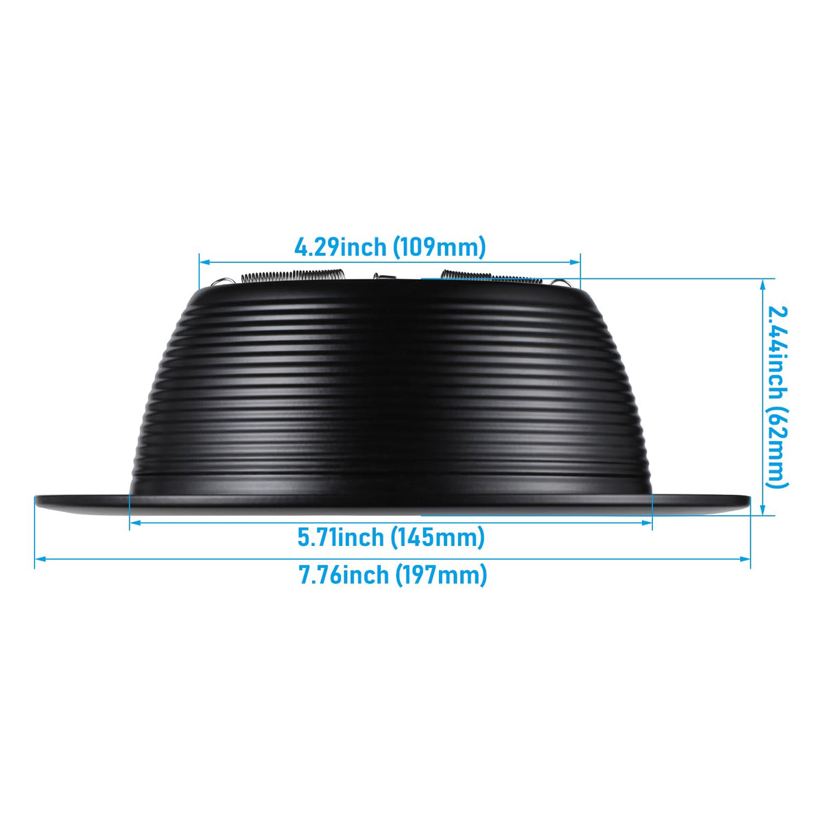 6 Inch Recessed Light Trim, Black