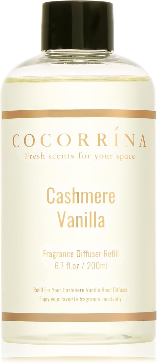 Reed Diffuser Refill - Cashmere Vanilla 6.7 Fl.oz Reed Diffuser Refill with 8 Sticks