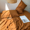 100% Linen Pillowcases 1 Pair Basic Style Envelope Overlap Closure French Natural Washed Flax Shams Set of 2