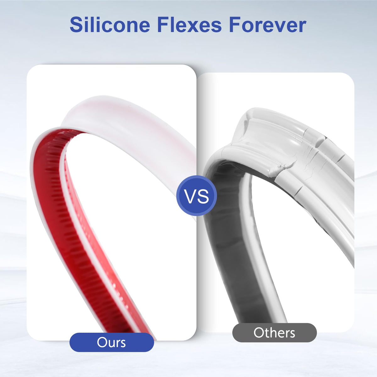Flexible Quarter Round Molding Trim - 236" Self-Adhesive Silicone Shoe Molding for Floor Gaps, Bathroom Tub & Kitchen