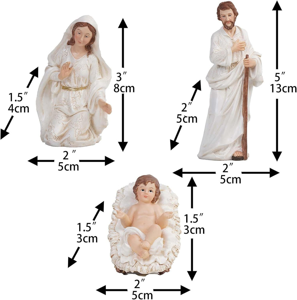 Nativity Set Christmas Scene Set Figurines Statue 5.5 Inch 11 Pcs