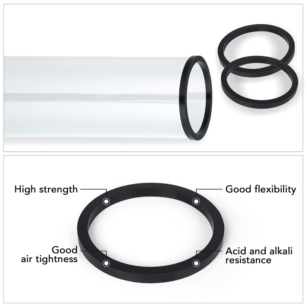 Patio Heater Glass Tube Replacement for 4-Sided Outdoot Patio Pyramid Heater, 49.5 inch tall