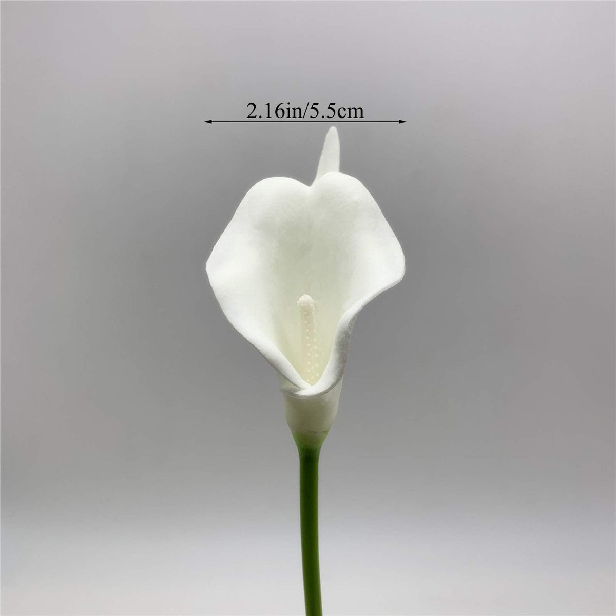 22pcs 13.4 Inch Pure White Real Touch Artificial Calla Lily