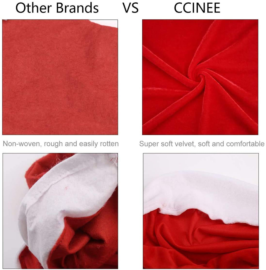 6PCS Christmas Chair Covers, Santa Claus Hat Slipcover Xmas Chair Back Cover for Christmas Dinning Room Decoration
