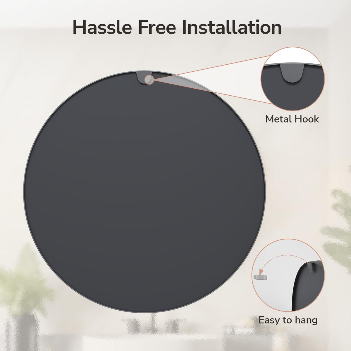 36 Inch Round Bathroom Mirrors for Over Sink