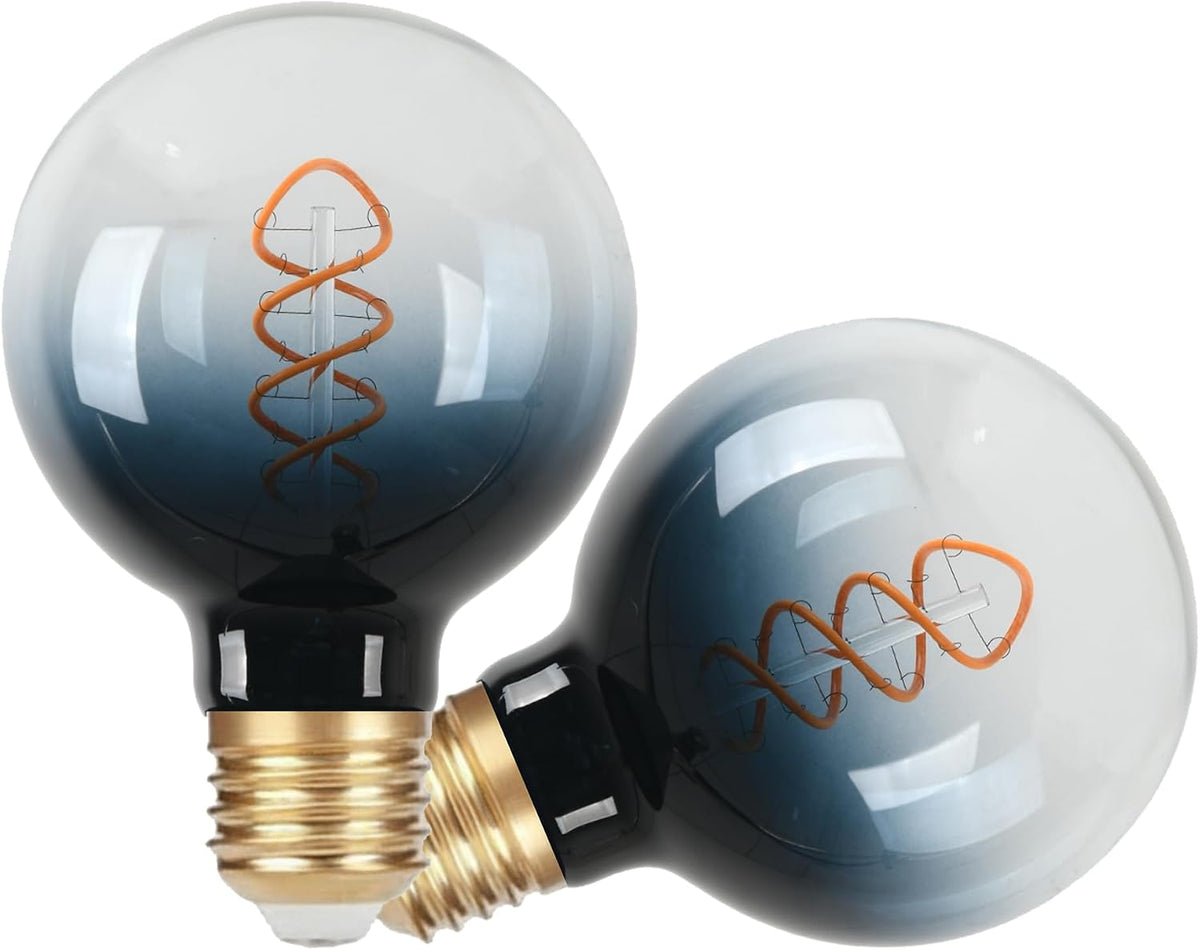 G95 Large LED Edison Light Bulb,5W Gradient Black Glass