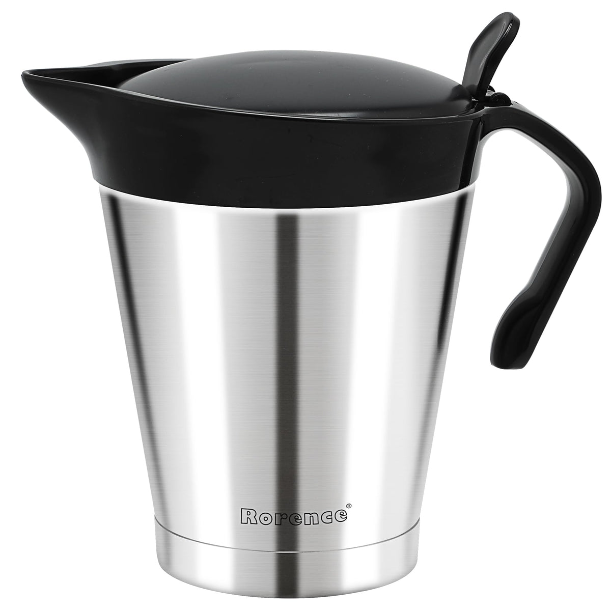 32oz Stainless Steel Gravy Boat Sauce Jug with Hinged Lid