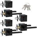 Keyed Alike Entry Door Lever with Single Cylinder Deadbolt, 3 Sets