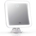 Rechargeable 10x Magnifying Mirror with 3 LED Light Settings, Dimmable Touch Light, Cordless, Locking Suction Mount