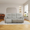 Power Reclining Sofa, 3-Seater Genuine Leather Recliner Couch