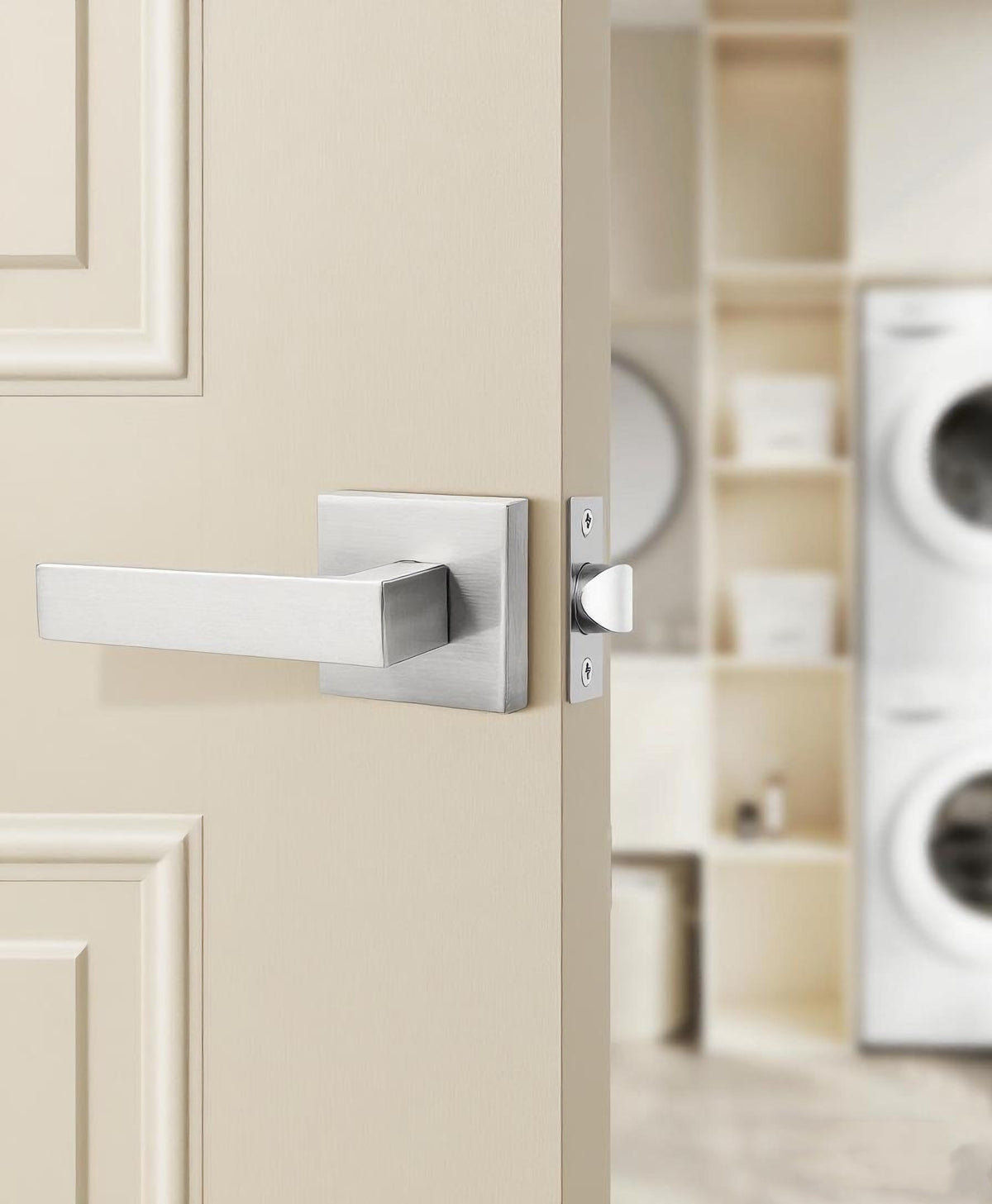 10 Pack Square Door Lever Door Lock Handle Lockset Keyless Doorknobs Passage Knobs Lockset Interior Hallway Passage