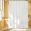 Waterproof Fabric Shower Curtain Liner 84'' Wide with 3 Large Magnets, 84 x 72 inch White Cloth Shower Liner