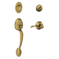 Front Door Handleset, Right Hand Accent Lever, Antique Brass