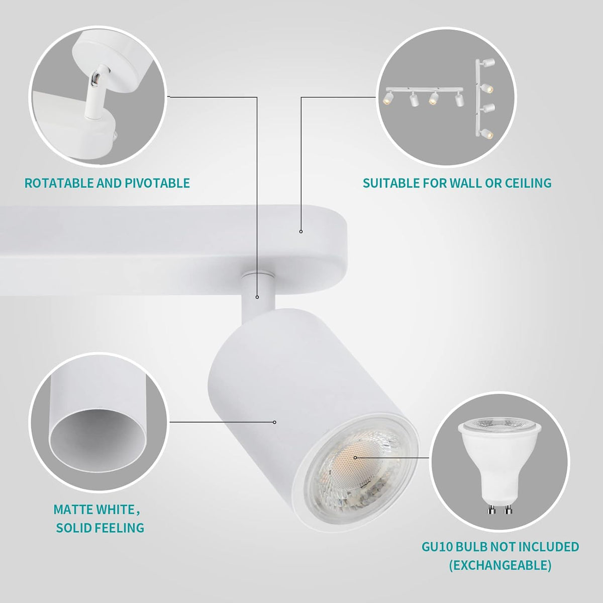 Kitchen track lighting, ceiling light fixtures ceiling mount, picture lights for wall bedroom, LED spotlight indoor